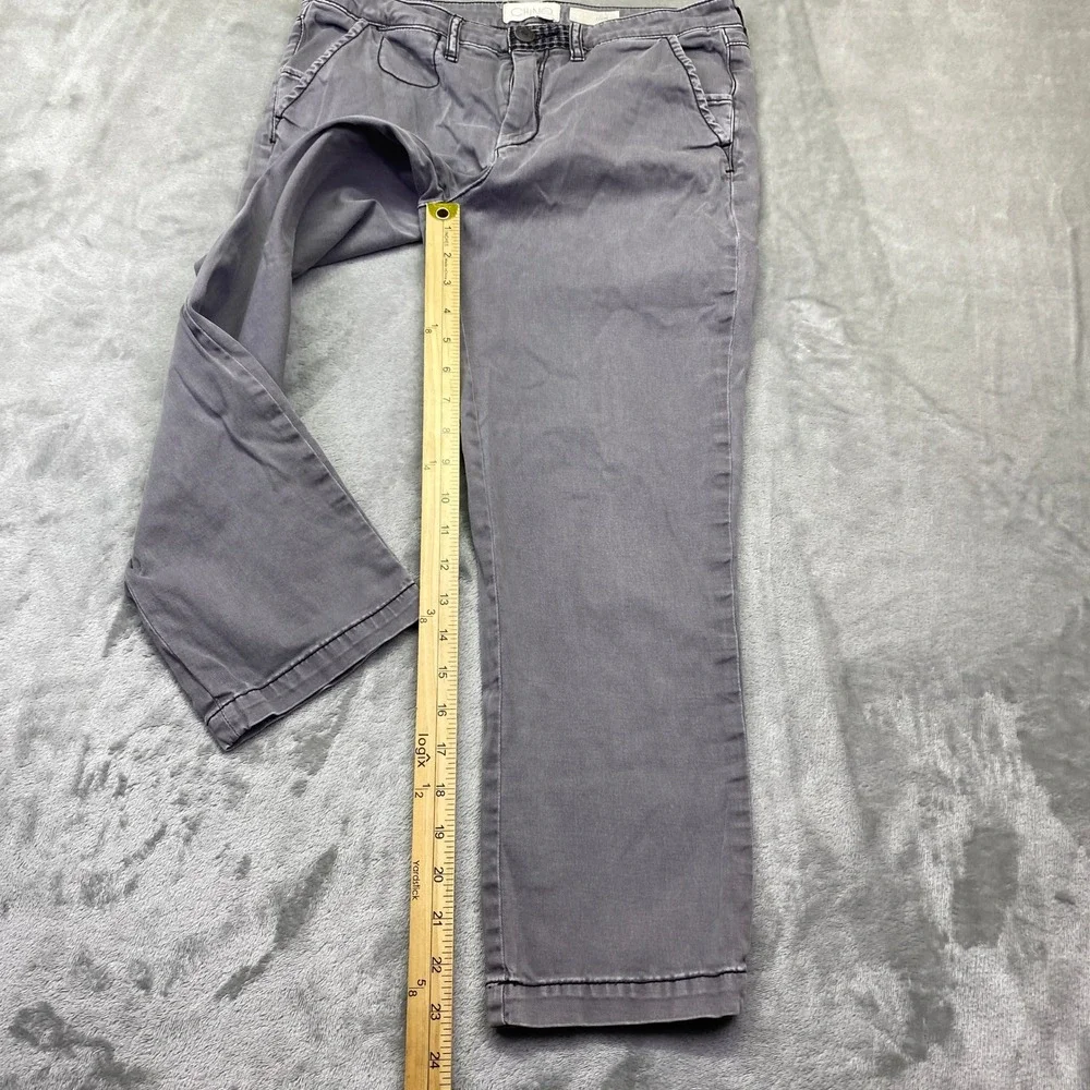 Anthropologie Chino Slim Pants Purple Faded‎ Garment Dyed Trousers Size 28